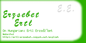 erzsebet ertl business card